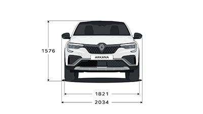 Renault Arkana -  front-end dimensions