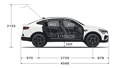 Renault Arkana - side dimensions