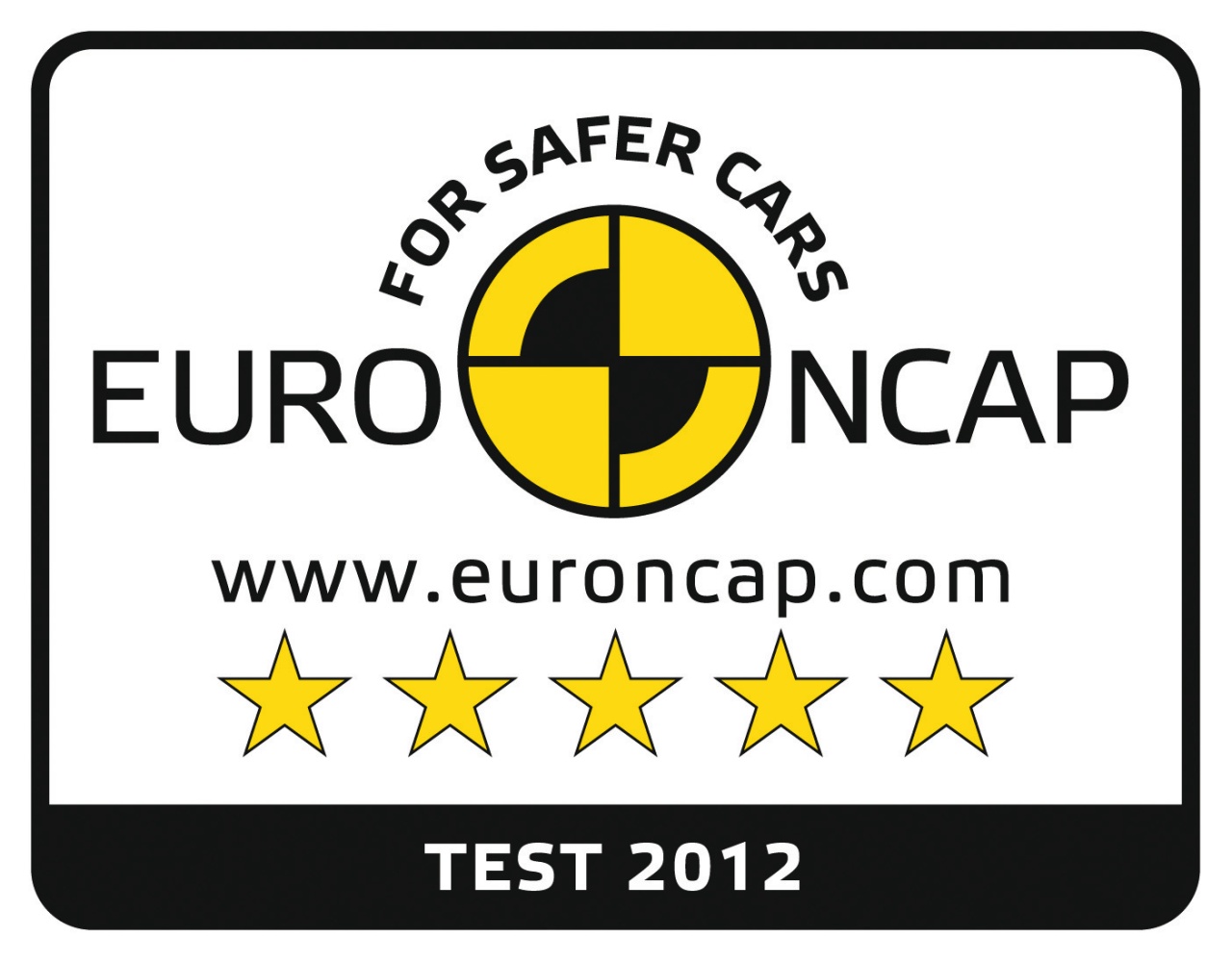 Euro Ncap logo, test 2012 5 stars