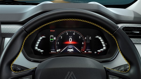  17.78 cm multi-skin drive mode cluster - Renault Kiger