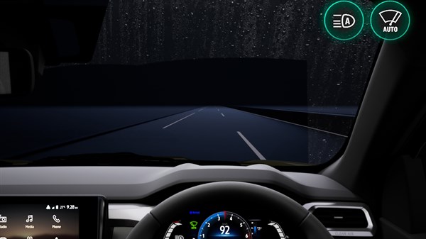 auto head lamps & rain sensing wipers - Renault Kiger