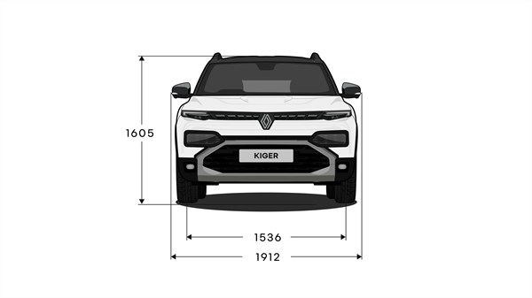 Renault Kiger - side dimensions
