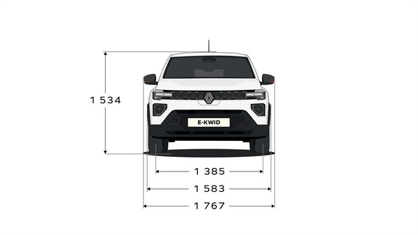 dimensions - Renault Kwid E-Tech 100% electric
