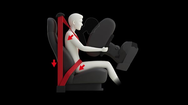 Renault Triber - seat belt with pretensioner